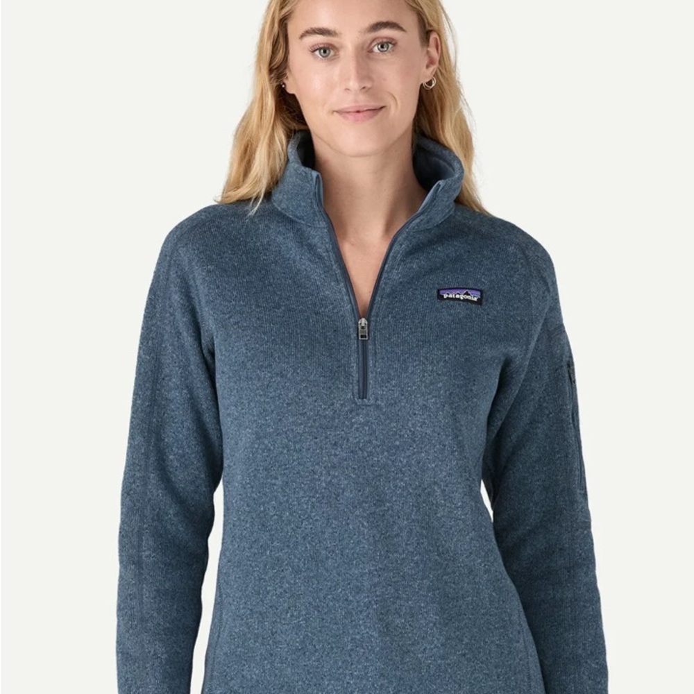 Patagonia Blue Quarter-Zip Fleece Pullover